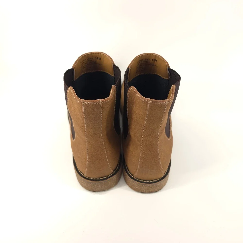 Dockers Mens Novi Chelsea Boot Vegan Leather Tan Brown Size 12M NWOB